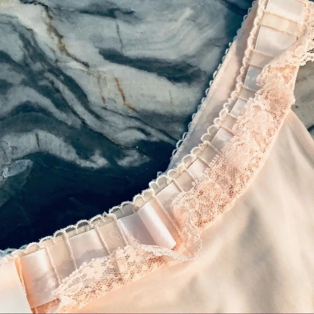 Vintage Odette Barsa Pint Nightie Satin Ribbon L